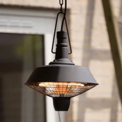 Hängande Terrassvärmare SunRed Indus RSH16, Infravärmare för Balkong & Terrass, Svart 3000W