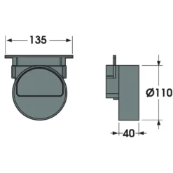 Horisontellt Utlopp Markränna gop A-15/B-125