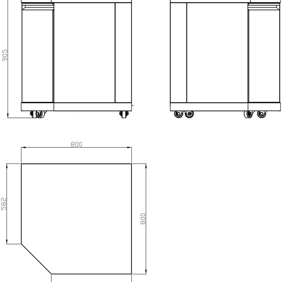 Hörnmodul Myoutdoorkitchen Classic Line Stainless 304SS 90° Large