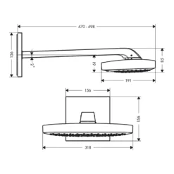 Huvuddusch Hansgrohe Raindance Select E300 3jetVit/Krom