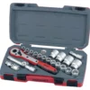 Hylsnyckelsats med 1/2 fyrkantsfäste Teng Tools T1221-6