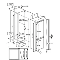 Integrerad Kyl-Frys AEG OSC6N181ES TwinTech® No Frost