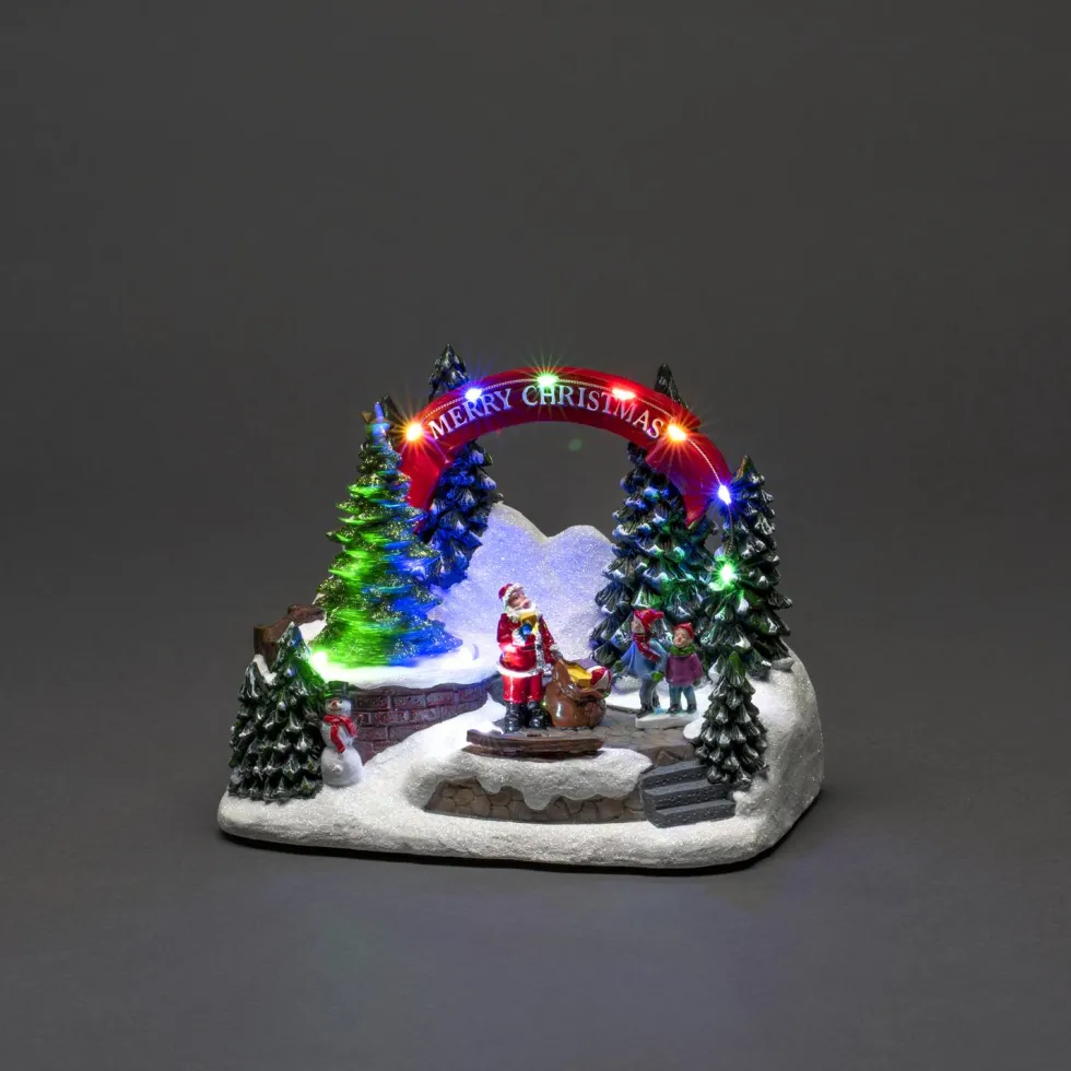 Julby Gnosjö Konstsmide B/O Mekanisk LED Tomte & Barn
