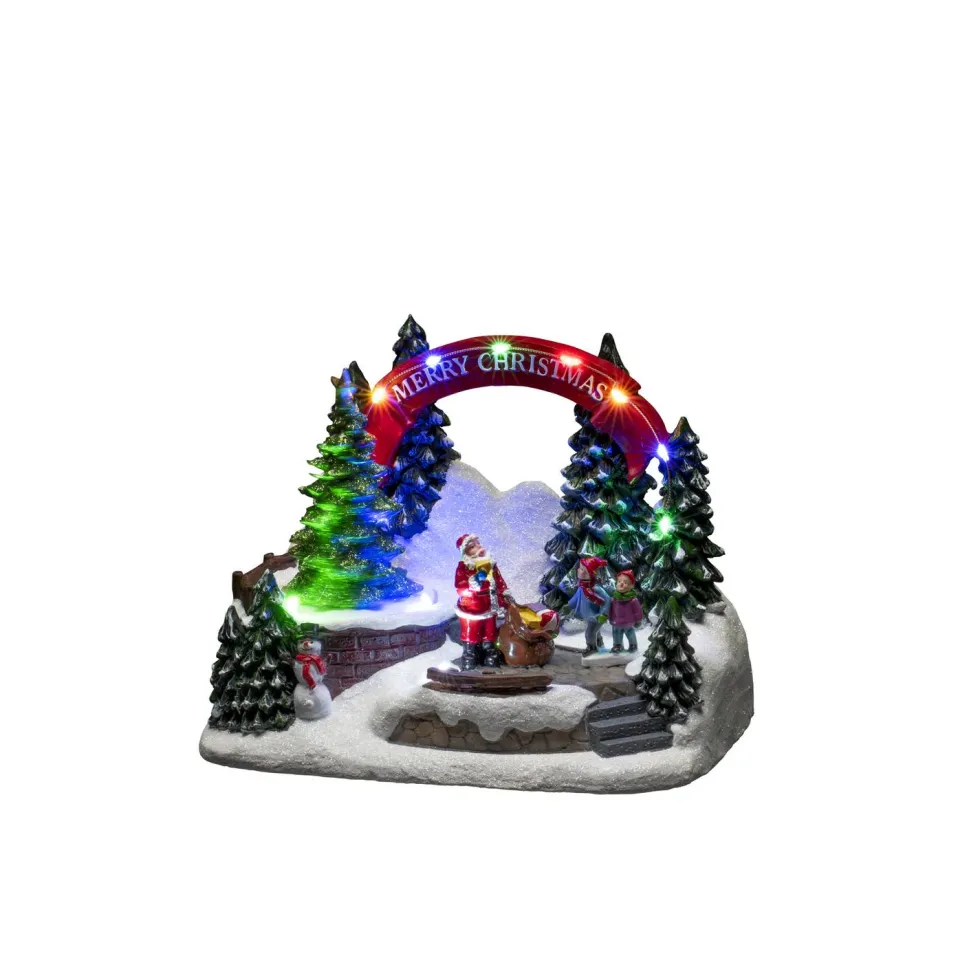 Julby Gnosjö Konstsmide B/O Mekanisk LED Tomte & Barn
