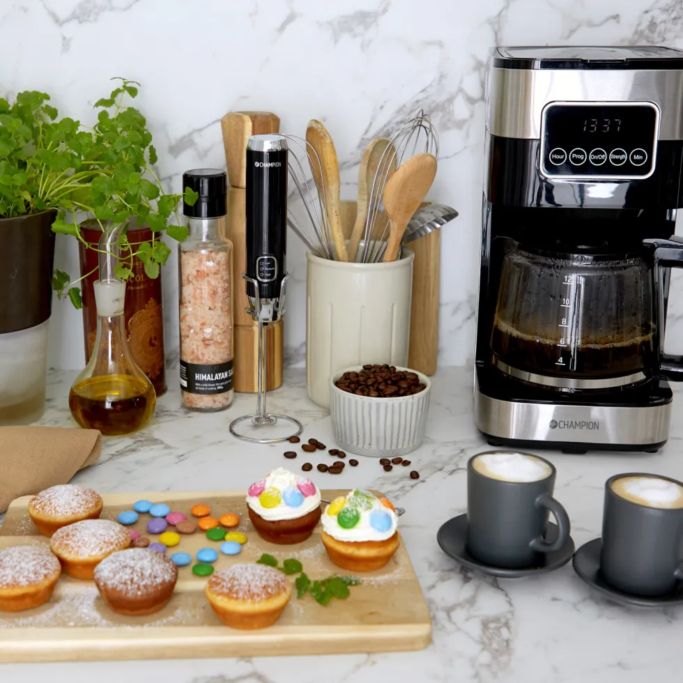 Kaffebryggare Champion Digital 12-koppar 1,5L KB400 Rostfri