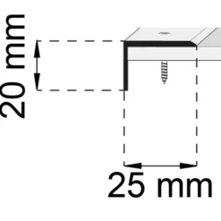 Kantlist Habo A26 Mattsvart 20x25 mm