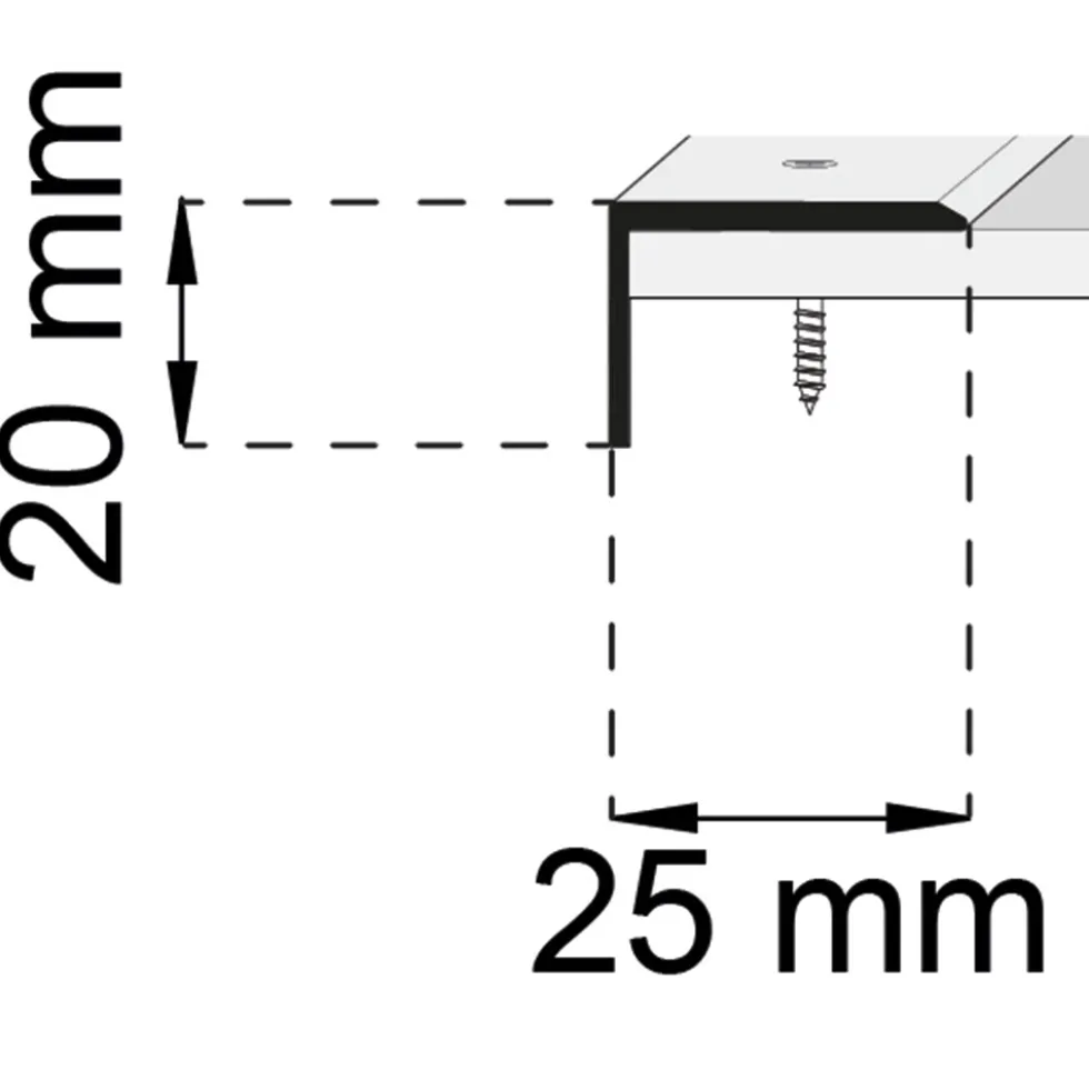 Kantlist Habo A26 Mattsvart 20x25 mm