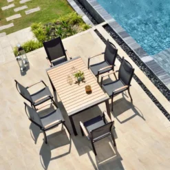 Karmstol för utomhusbruk LifestyleGarden Panama stapelbar 4-pack