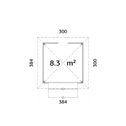 Kiosk Palmako Bianca 8,3 m2 Set 104