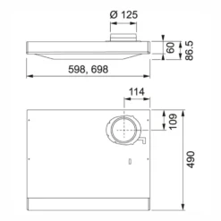 Köksfläkt Franke 1200B-10 60 cm Spirit Vit