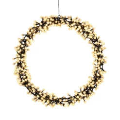 Krans Gnosjö Konstsmide Svart Metall 50 cm LED Varmvit