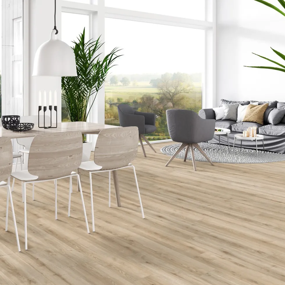 Laminatgolv Tarkett Woodstock 832 Jura Oak Platin med Ekimitation & Matt Ytbehandling