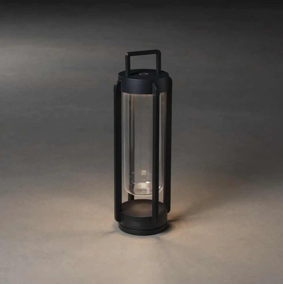 Lanterna Gnosjö Konstsmide Otranto Svart USB 44 cm