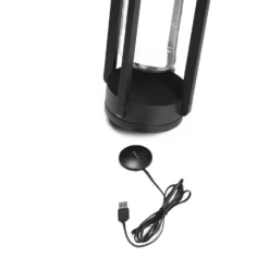 Lanterna Gnosjö Konstsmide Otranto Svart USB 44 cm