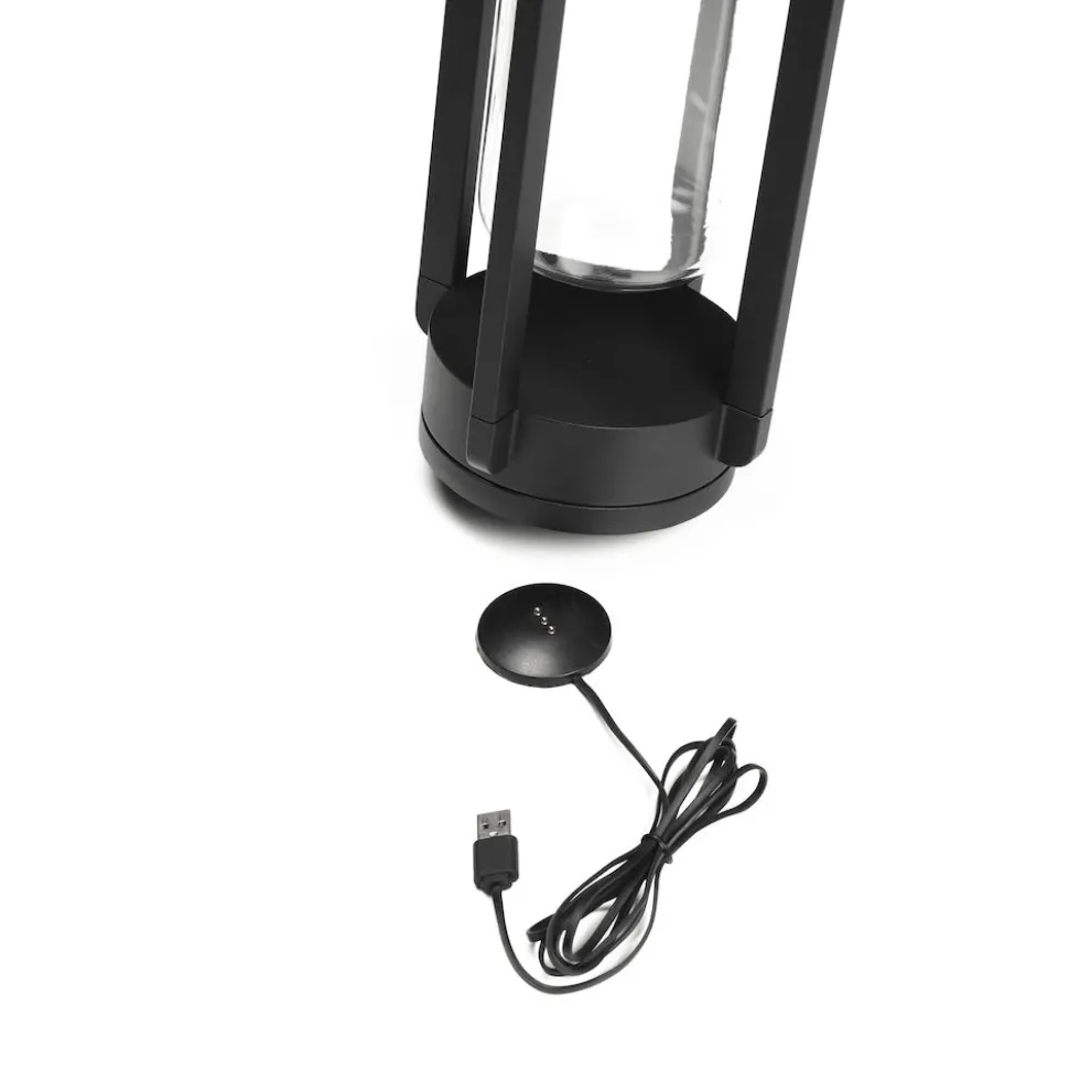 Lanterna Gnosjö Konstsmide Otranto Svart USB 44 cm
