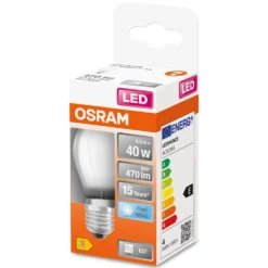 LED-Lampa Osram Klot (40) E27 Matt 840 Cl P