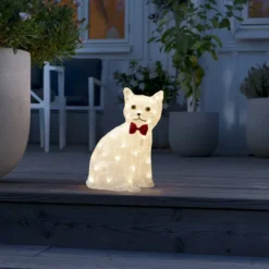 Ljusdekoration Gnosjö Konstsmide Sittande Katt Akryl 34cm LED