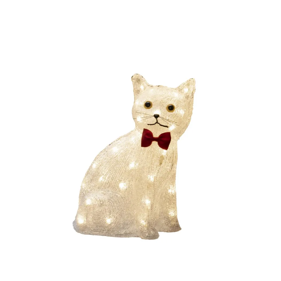Ljusdekoration Gnosjö Konstsmide Sittande Katt Akryl 34cm LED