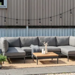 Loungegrupp LifestyleGarden TOPAZ U-set 1: vänster/höger 2-sitssoffa x 3 + soffbord 73 cm