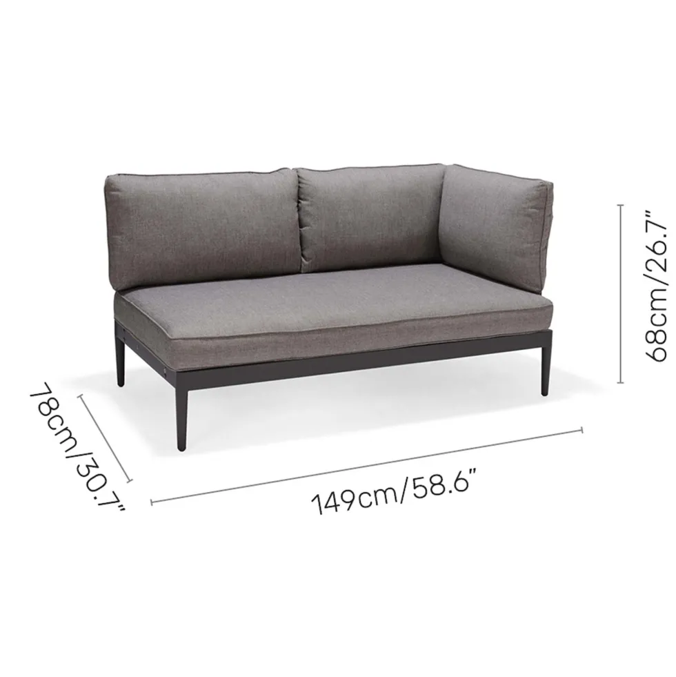 Loungegrupp LifestyleGarden TOPAZ vänster/höger 2-sitssoffa x 2