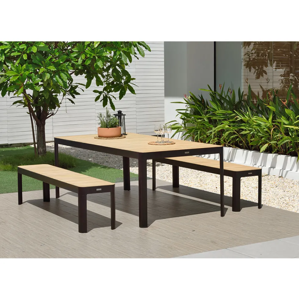 Matgrupp LifestyleGarden Portals 160 cm med 2 Bänkar