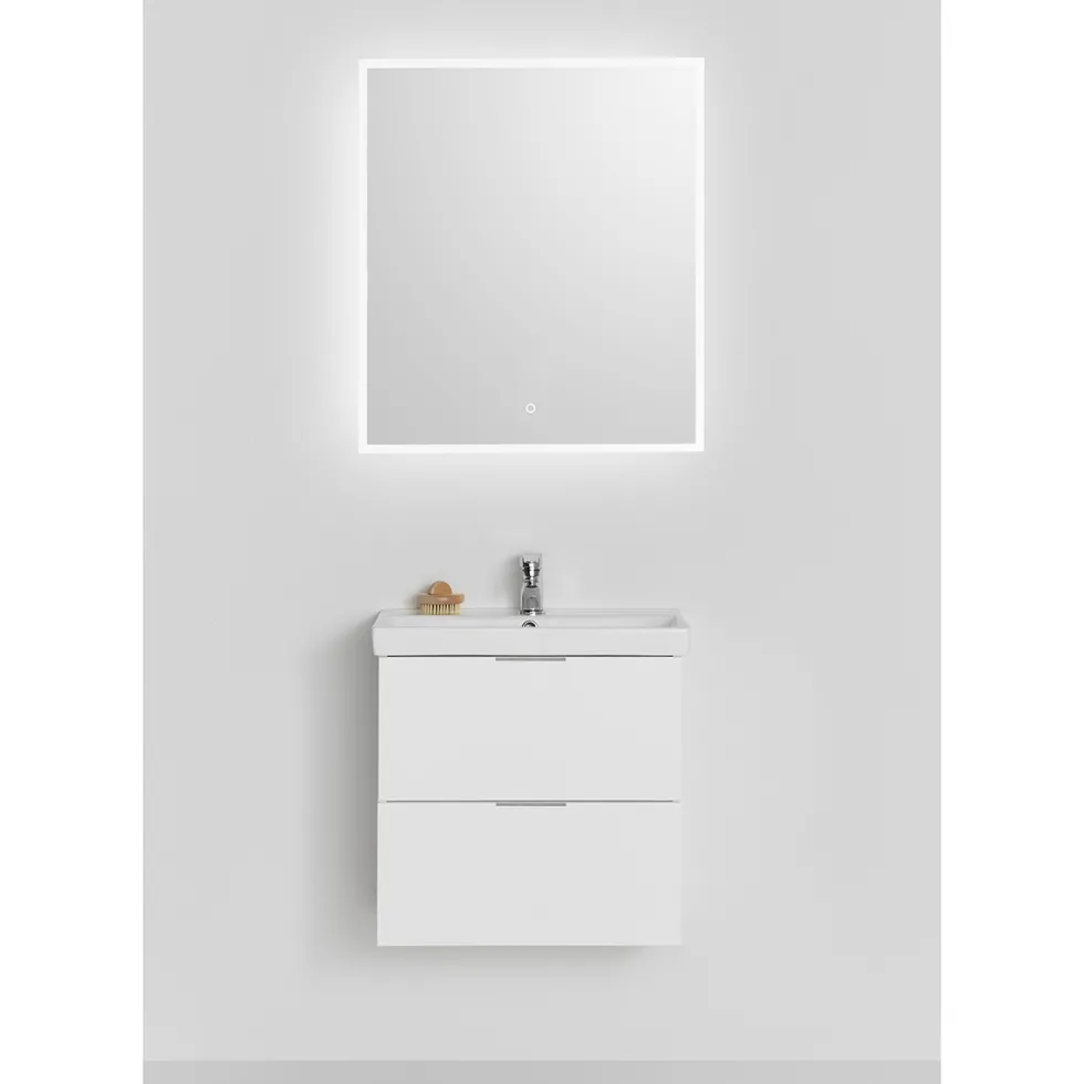 Möbelpaket Hafa Neat med Lådor och Spegel Store Square LED