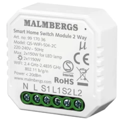 Modul 2-kanal Malmbergs SmartHome Wifi On/off