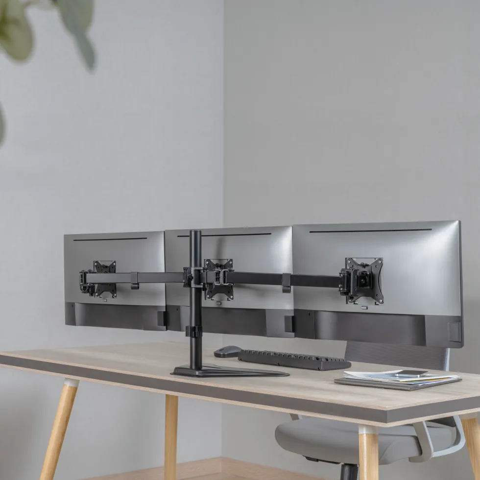 Monitorställ/Fot LogiLink Trippel 17-27 tum 2x658 mm