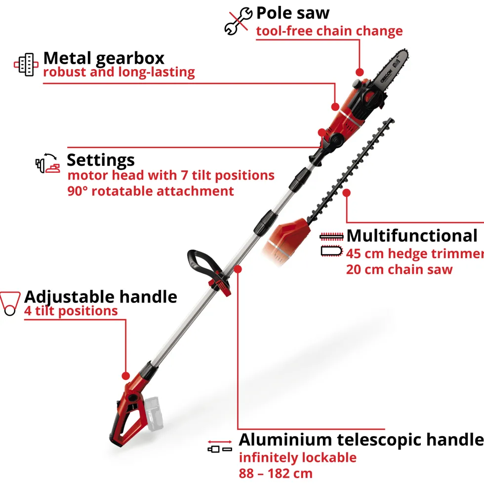Multimaskin Einhell PXC GE-HC 18 Li T Solo Utan Batteri