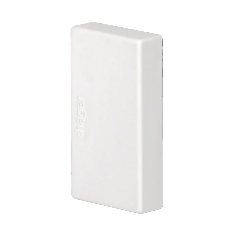 Ändstycke till Matarkanal Hager LF/LFH Flexibel 20 x 35 mm Halogenfri Vit RAL 9016