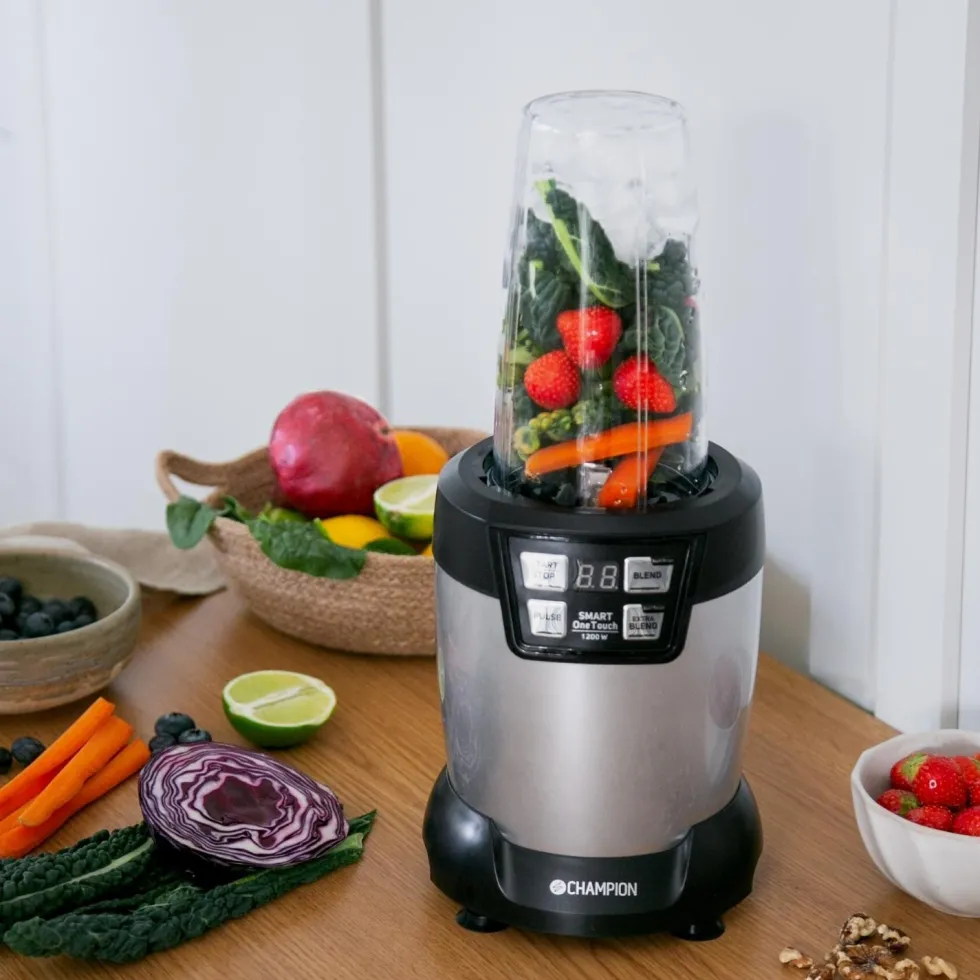 Nutrition Blender Champion Pro Digital 1200W NB500 Svart/Silver
