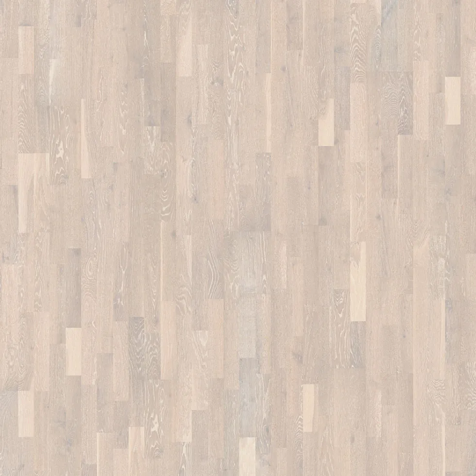 Parkettgolv Kährs Limestone Vit Mattlackad Borstad Ek 3-stav