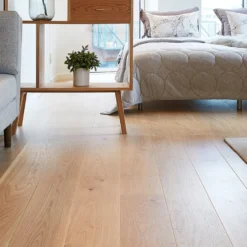 Parkettgolv Moland Burghley Wideplank Ek Vit Mattlack