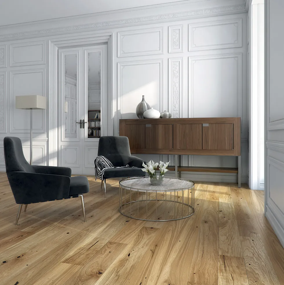 Parkettgolv Nordic Floor Ek Chalet Natural Mattlackad 1-stav