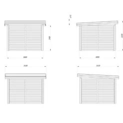 Paviljong Palmako Lenna 8,3 m2 Set 302