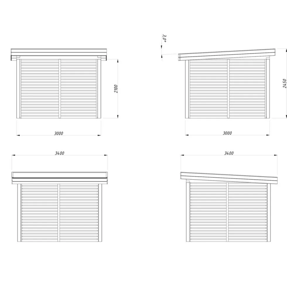 Paviljong Palmako Lenna 8,3 m2 Set 302