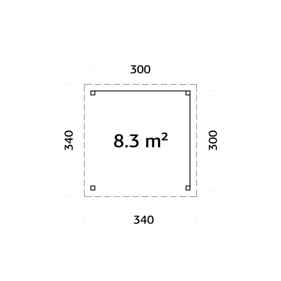 Paviljong Palmako Lenna 8,3 m2 Set 302
