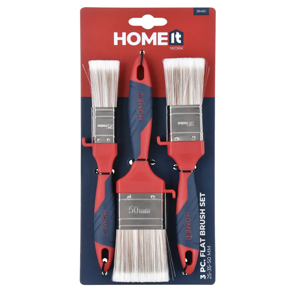 Pensel Home It Set Med 3 Platta 25/35/50 mm