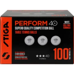 Pingisboll Stiga Sports Perform 3-Star ABS White 100-Pack