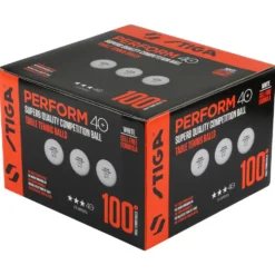 Pingisboll Stiga Sports Perform 3-Star ABS White 100-Pack