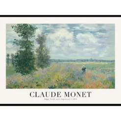Poster Gallerix Poppy Fields 1875 By Claude Monet