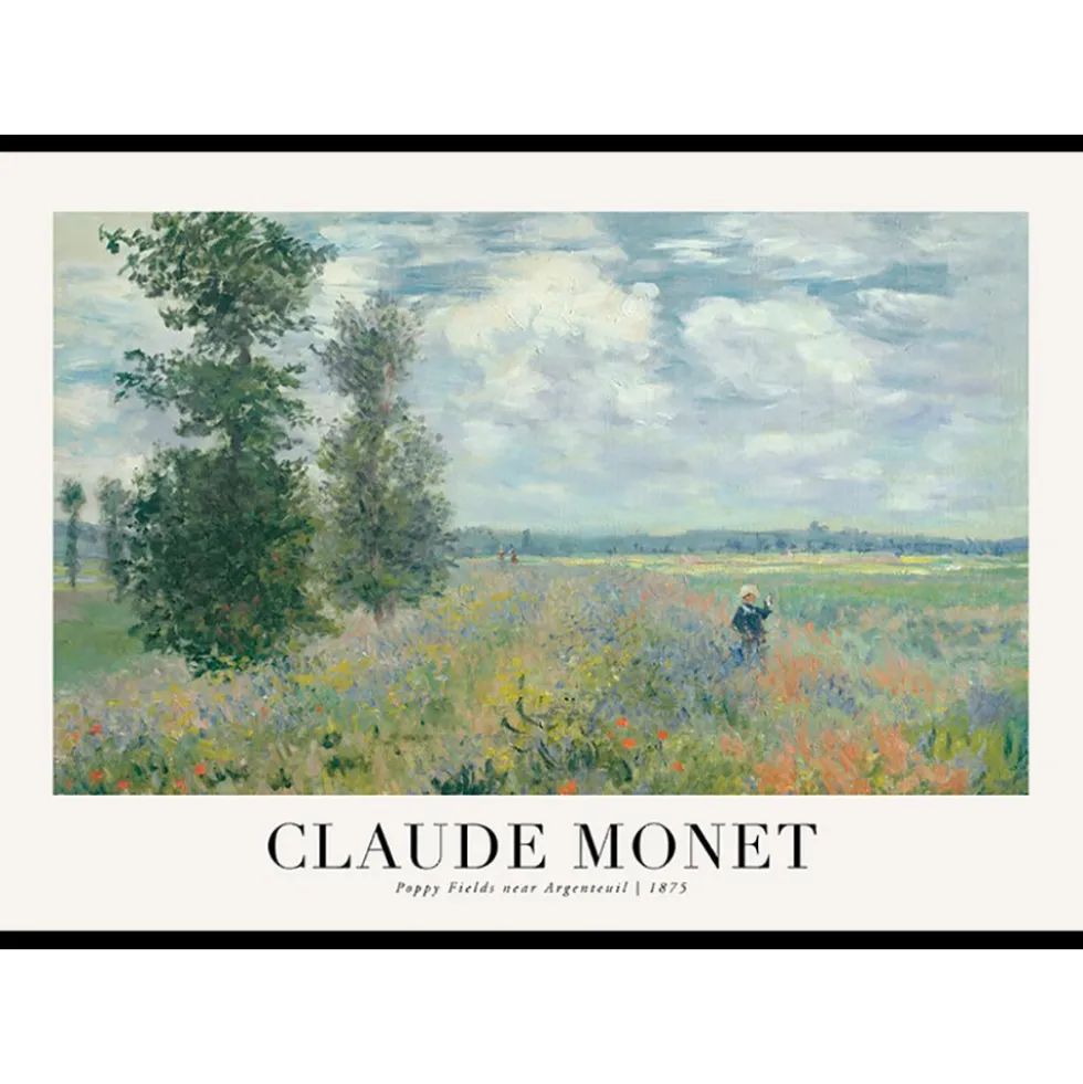 Poster Gallerix Poppy Fields 1875 By Claude Monet