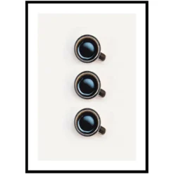 Poster Gallerix Three Cups Of Coffee