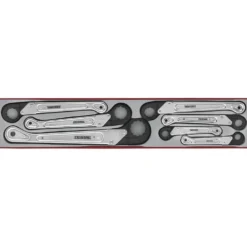 Öppningsbara ringspärrnycklar 7 delar Teng Tools TTXQRS07