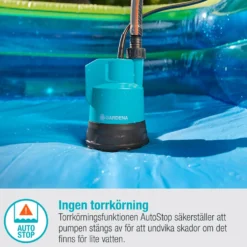 Pump Gardena för Regnvattentunna 2000/2 18V P4A Set (2,5Ah batteri + standardladdare)