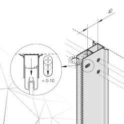 Rördragningsprofil Bathlife Silver Aluminium