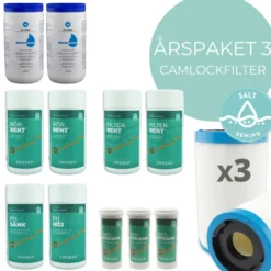 Årspaket 3 Swebad med Saltrening och 3 Camlockfilter
