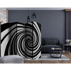 Rumsavdelare Arkiio Black and White Swirl II 225x172 cm
