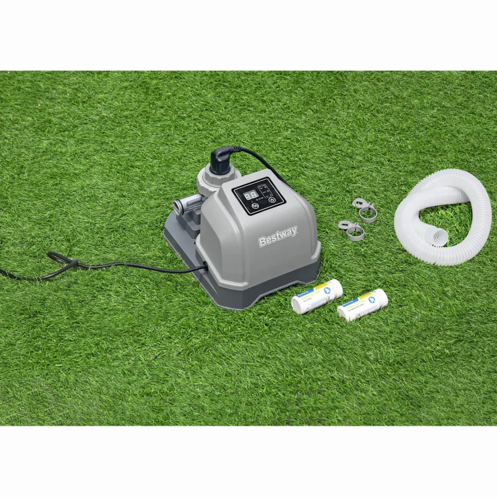 Saltvattenklorinator Bestway Hydrogenic 2 g/h för Poolkemi & Klortabletter