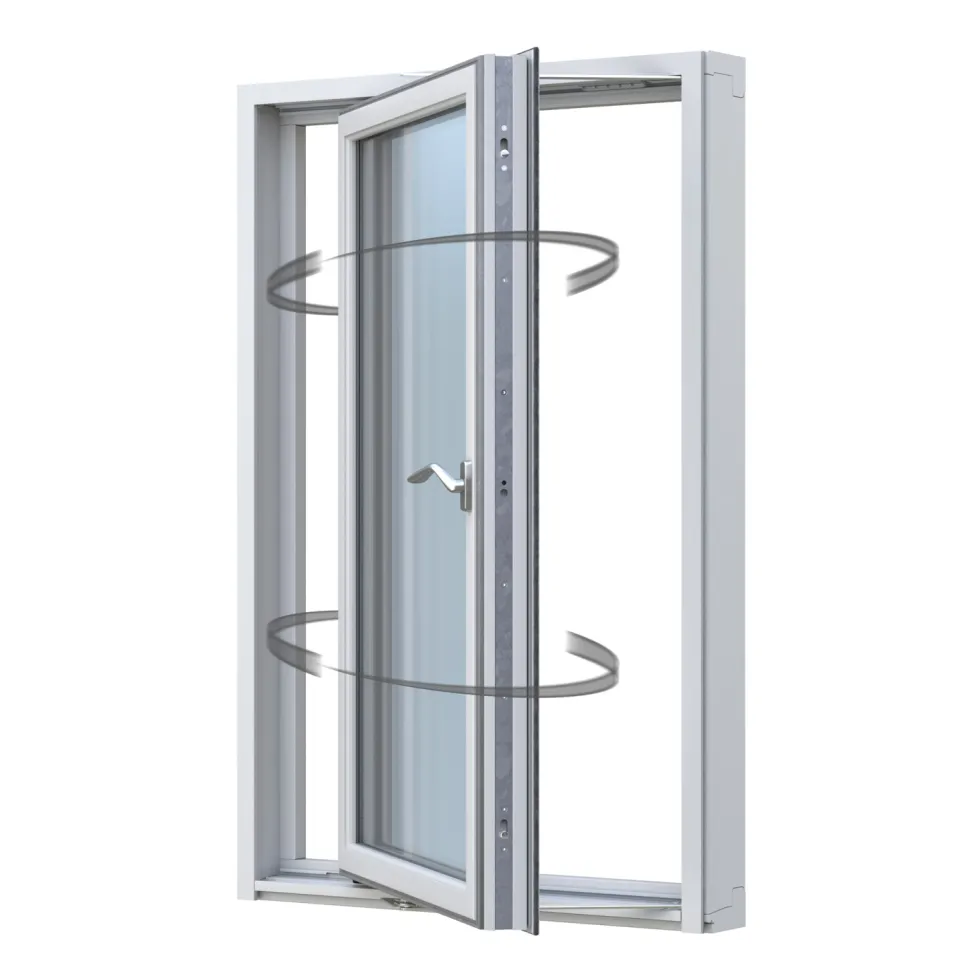 Sideswing Svenska Fönster 3-Luft Aluminiumbeklätt Trä 3-Glas